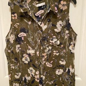 Liz Claiborne sheer sleeveless top size 1X